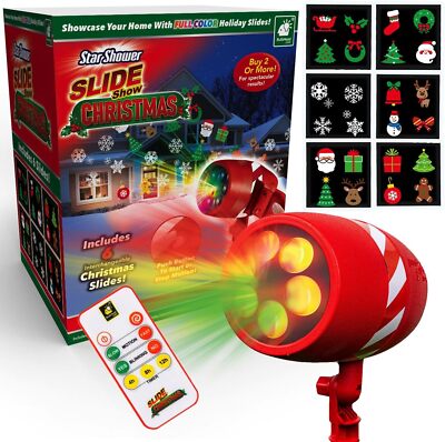 Star Shower Slide Show Christmas LED Projector, AS-SEEN-ON-TV, Showcase Your... 