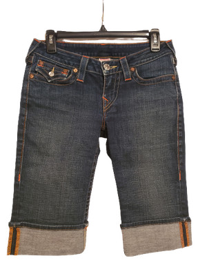 True Religion Blue Jean Shorts, Stretch 