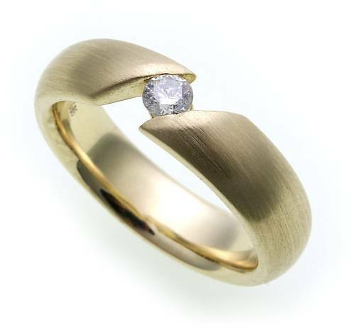 Anneau Bande En Or 14 Carats Avec Émeraude Et Diamant – Neuf Avec étiquettes, Taille 57