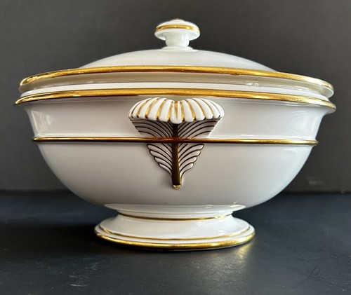 1865 Francés Sevres porcelana Napoleón III Compote/Plato para servir con cubierta - Imagen 5 de 12