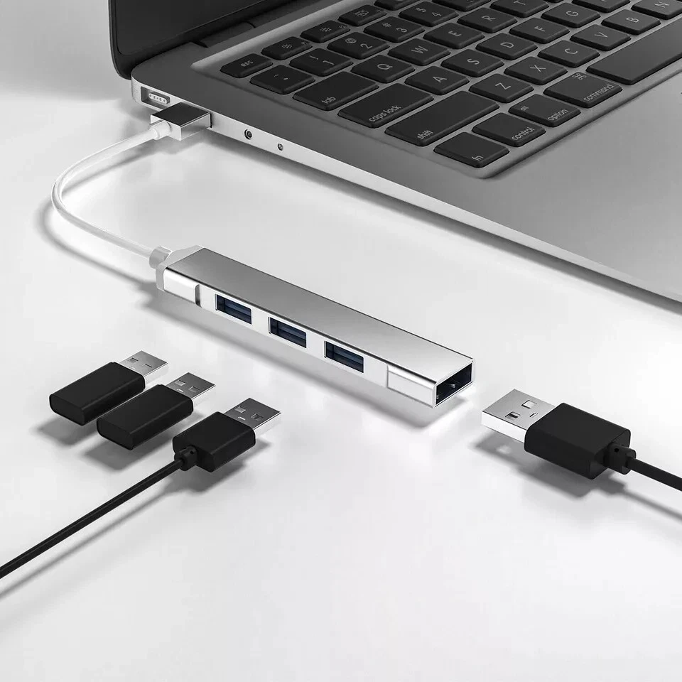 USB 3.0 Hub 4-Port USB Hub USB Splitter USB Expander for Laptops Flash Drive HDD