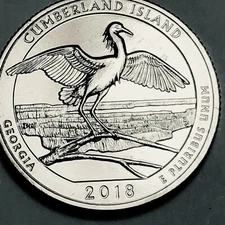 2018 S Washington quarter ATB Georgia Cumberland Island from mint roll
