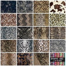 Fourrure Tissée Coton Fausse Tissu Courts Imprimé Animal Déco Vêtements Carnaval