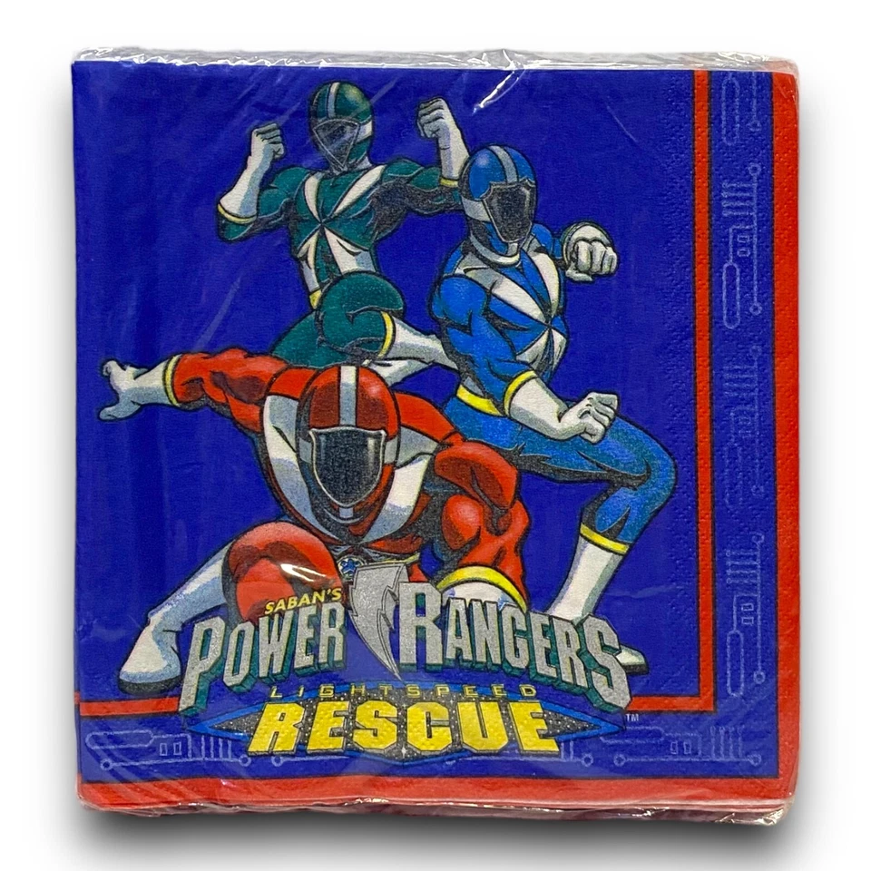 Servilletas de colección Power Rangers Lightspeed Rescate Fiesta de Cumpleaños 16 unidades nuevas Foto 2 de 4