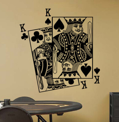 King of Spades and King of Clubs Playing Card Poker Vinyl Wall Sticker Decal