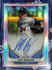 2014 Bowman Draft #BCA-JB Jeff Brigham Chrome Draft Pick Autographs Refractors