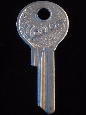 63V early VESPA Scooter Steering Lock LOGO KEY BLANK GS VL VBA-B