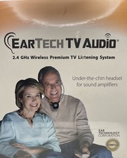 Eartech Tv Audio Digital Rf Tv Listening System W/ Headset 2.4 Ghz Wireless Chin