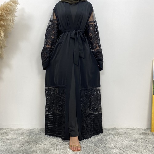 Abaya Women Open Kaftan Embroidery Long Dress Dubai Kimono Muslim Cardigan Robe - Picture 118 of 118