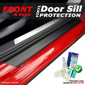KIT! Peugeot 308 HB 2007-2013 4PC Matt Black Vinyl Door Sill Protectors