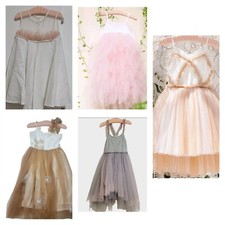 Girls Dresses Lot Of 5 Size L Sleeveless Party Casual Christmas Wedding Princess