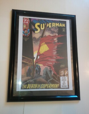 Superman Poster #23 FRAMED Death of Superman #75 (1993) Dan Jurgens Lois Lane x