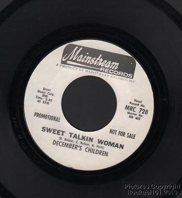 Hear 1970 December's Children Ohio Garage Psych DJ 45 - Sweet Talkin Woman