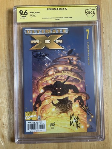 ULTIMATE X-MEN #7 CBCS 9.6! THIBERT - MILLAR - ISANOVE SIGS! KUBERT CVR!