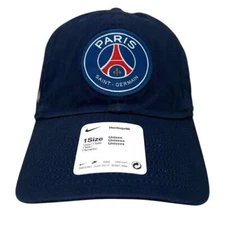 Nike PSG Mbappe Hat Blue Strapback Paris Saint-Germain Heritage86 Soccer Cap