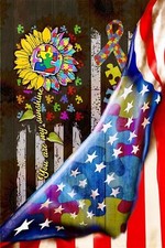 Autism You Are My Sunshine Garden Flag 12" x 18" 3ply 600 Denier 110 sgf105