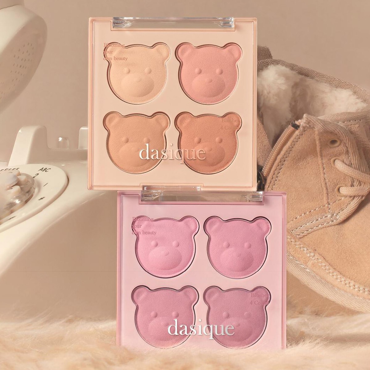 dasique bear リップ&チーク　アイシャドウ　チーク DASIQUE Blending Mood Cheek 10.4g #16 #17 2024 F/W My Bear