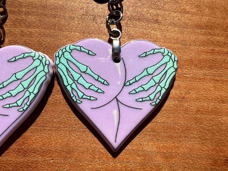 Women’s Men’s Halloween Heart Clip On Earrings - Image 4 of 4