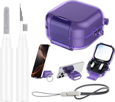 Clear Case Compatible with Samsung Galaxy Buds 4 /Buds 4 Pro with Stand and Secu
