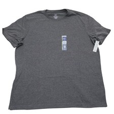 George Men's Dark Heather Grey Short Sleeve Crew Neck T-Shirt Size XL Moisture
