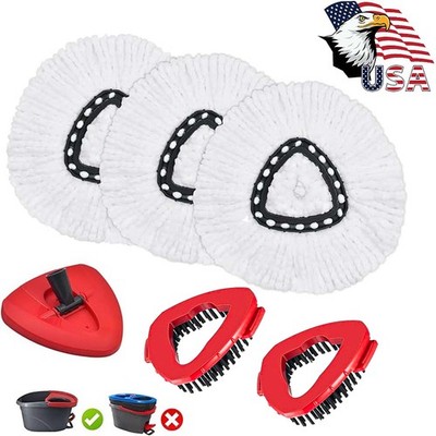 Replacement Mop HEAD For O-Cedar Spin Mop Easy Clean Wring+Brush+mop base Kit