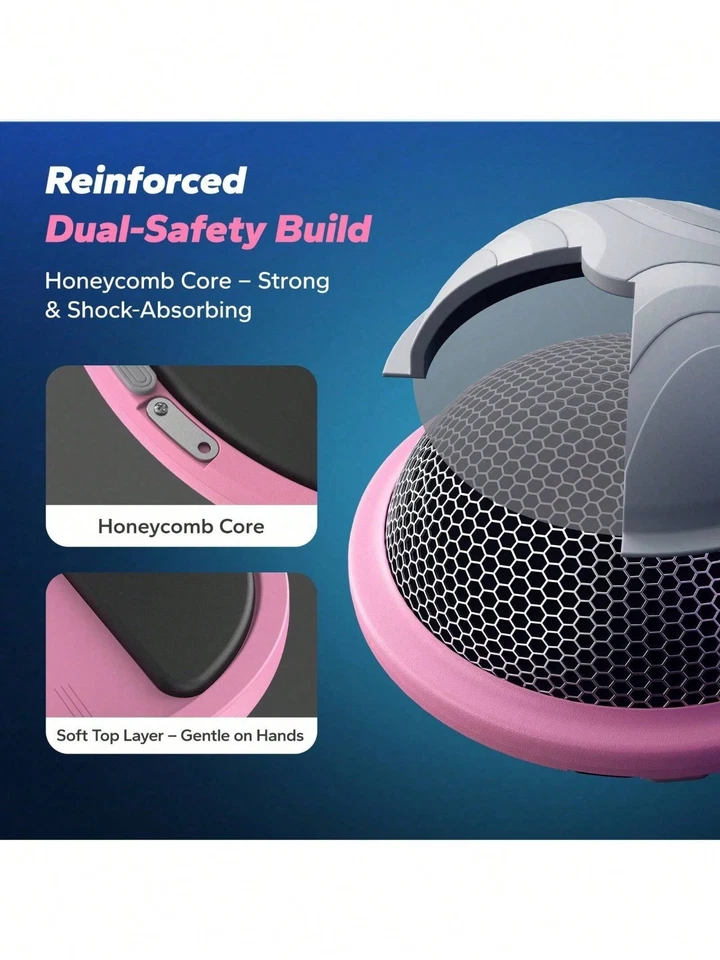 Entrenador de pelota de equilibrio 3 en 1 18"" yoga estabilidad media pelota con bomba y bandas 300 lb Foto 2 de 4