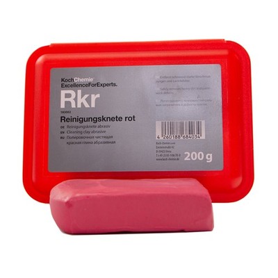 Koch Chemie Reinigung Reinigungsknete Lack Glas Knete rot abrasiv 200g Knetmasse