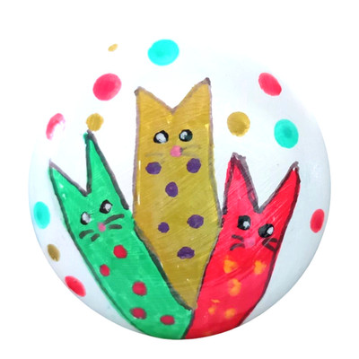 Christmas Cat Pocket Hug Handpainted