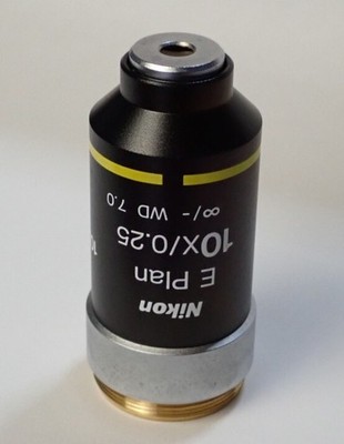 Nikon CFI E Plan 10x 0,25 Infinity Objektiv Objektiv  /- aus E200 ausgebaut g...
