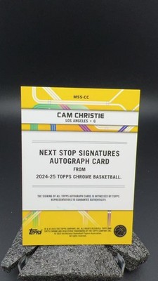 2025 Topps Chrome Cam Christie Next Stop RC Red Refractor Auto 5/5