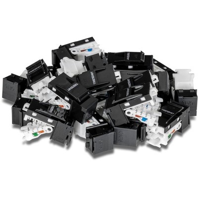TRENDnet 25 Pack Cat6 RJ-45 Keystone Jack, Black TC-K25C6BK