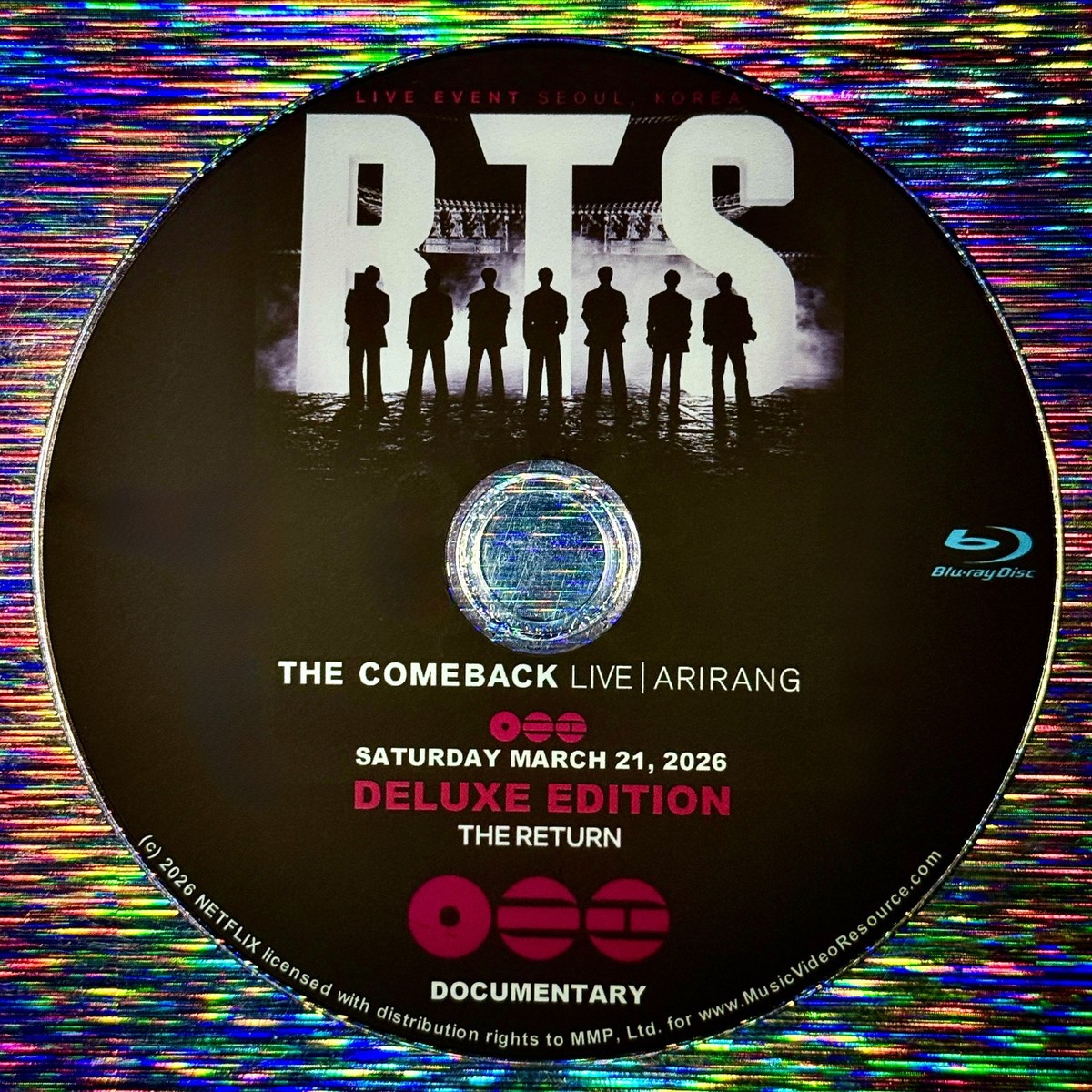 BTS THE COMEBACK LIVE ARIRANG 2026 DELUXE EDITION BLU-RAY + THE