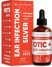 Dog Ear Infection Treatment  OTIC Ear Cleaner  Nano Silver  Chlorhexidine 