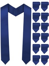 Blank Graduation Stoles 12 Pack Bulk 70 Inch Unisex for 2025 Ceremonies