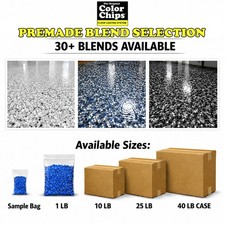 The Original Color Chips 1/4" Epoxy Garage Floor Flakes - Premade Blend Options