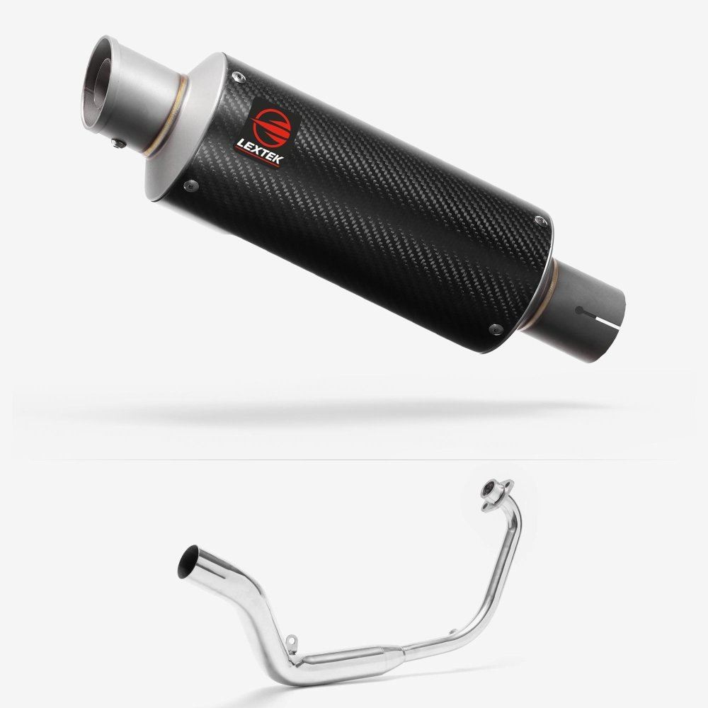 Lextek GP8C Stubby Exhaust System 240mm for Honda CB125 R (18-22)