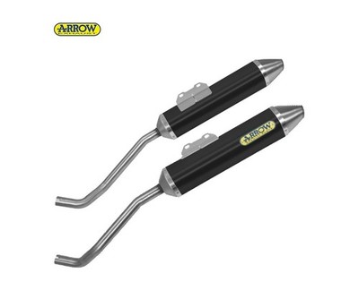 Auspuff Schalldampfer Arrow Thunder Schwarzes Alum Yamaha Xt 660 R X 2004 2016