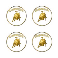 Lamborghini  Stickers Glossy Decals 4pc Epoxy Wheel Badge Center caps 15- 100mm