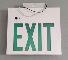 Vintage Lithonia Emergency Systems Exit Sign Green Untested Parts Only Vintage Lithonia Emergency Systems Exit Sign Green Untested Parts Only