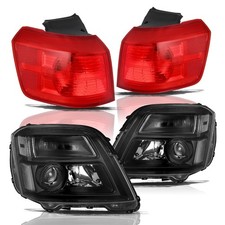 Headlight Taillight for Terrain 2016-2017 Halogen Black Housing Clear Reflector