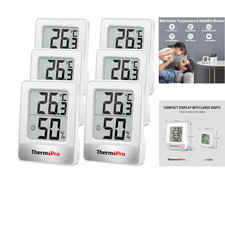 ThermoPro TP49-6 Raumthermometer Temperatur Feuchtigkeit Monitor