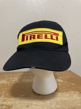 Cappello Pirelli Berretto Strap Back Nero Giallo Rosso Racing Patch Ricamata Uomo