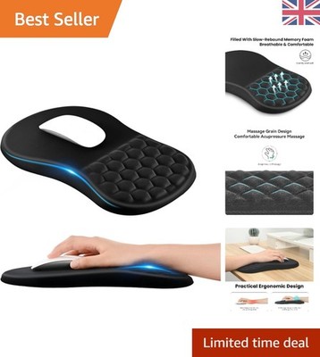 Mausmatte Handgelenkstütze, Gaming Mauspad, Mousepad groß, schwarz | ergonomisch...
