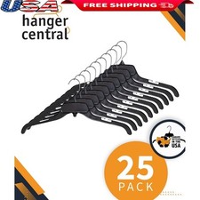 Durable Heavy Duty Recycled Plastic Shirt Hangers W/ Swivel Hooks 25 Pack New
