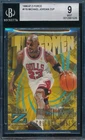 MICHAEL JORDAN 1996-97 FLEER/SKYBOX Z-FORCE ZUPERMEN BGS 9 MINT CARD #179!