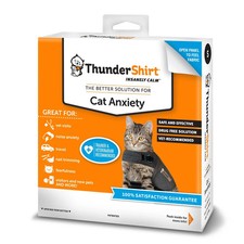 Thunder Shirt Cat Anxiety Jacket, Solid Gray Large 13 lbs OPEN BOX
