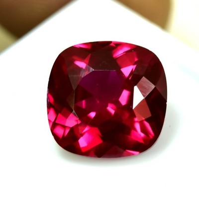 Untreated 7+ Ct AAA Natural Burma Red Ruby Cushion Cut GIE certified Gemstone