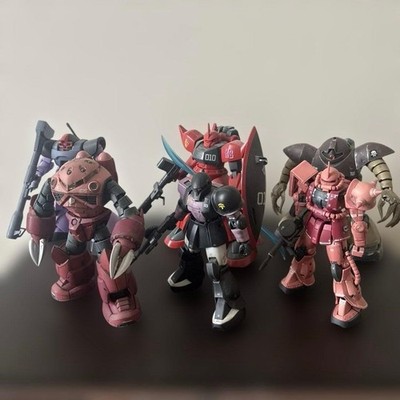 GUNDAM Zaku Z'Gok Dom Gelgoog Gogg RG HG Painted SET 1:144 Built Model Kit