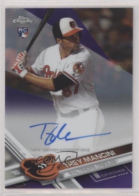 2017 Topps Chrome Rookie Purple Refractor 63/250 Trey Mancini #RA-TM Auto RC 0r4