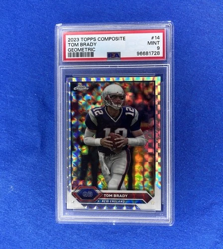2023 Topps Composite Chrome Tom Brady Geometric Refractor PSA 9 #14 Patriots